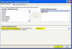 Primary default language