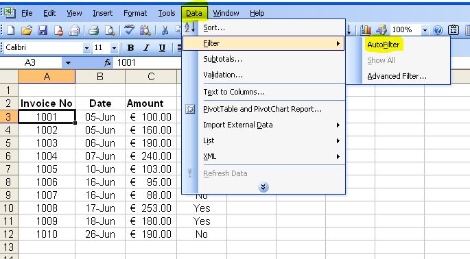 How To Insert Autofilter In Excel Outofhoursadmin