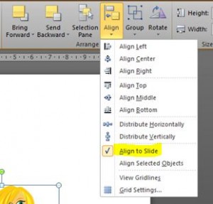 PowerPoint align to slide