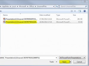 MS Office open recovered file