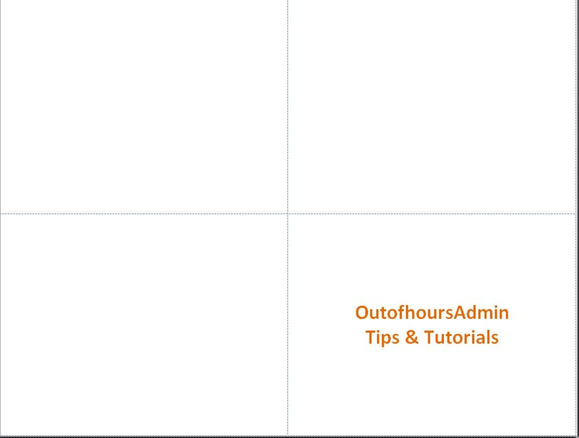 How To Divide A Page Into Quarters In Microsoft Word OutofhoursAdmin