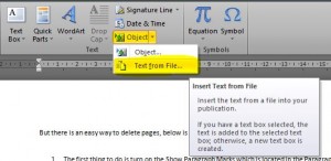 Insert text from file in Word