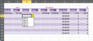 Excel client list