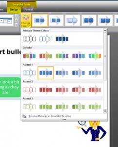 SmartArt colours PowerPoint