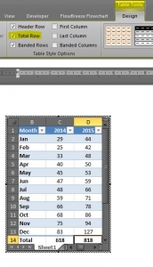 Excel table