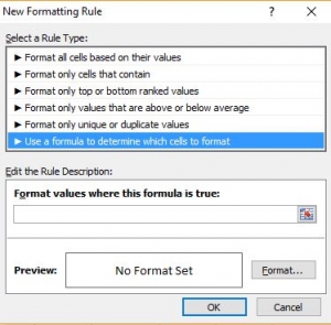 New formatting rule