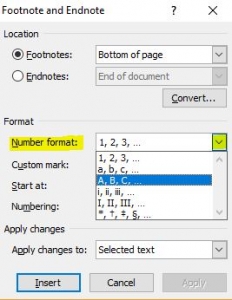 number format