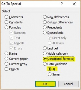 Conditional formats