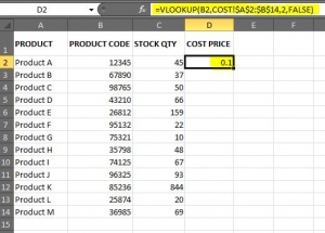 vlookup formula